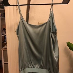 Cami NYC teal 100% silk camisole